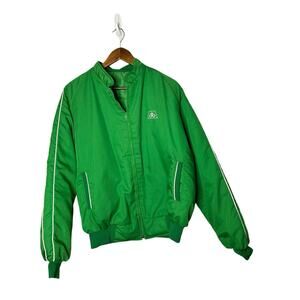 VintagePioneer Seeds Jacket Men's Sz M L Green Full Zip‎ Farm Barn